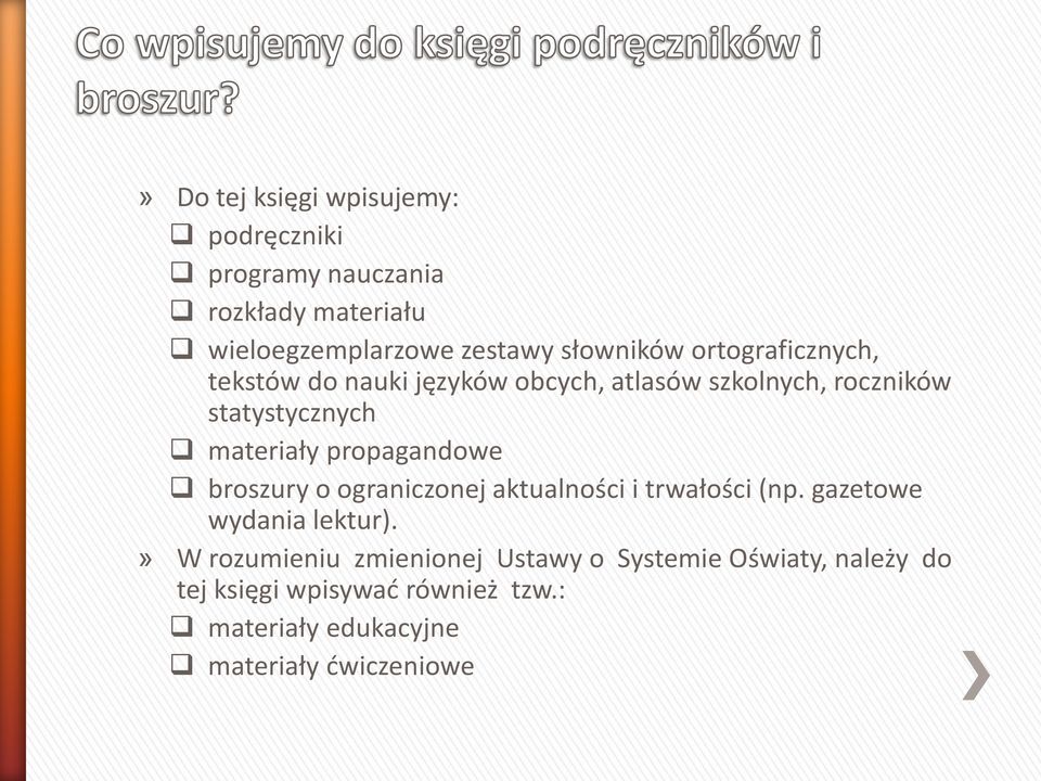 materiały propagandowe broszury o ograniczonej aktualności i trwałości (np. gazetowe wydania lektur).