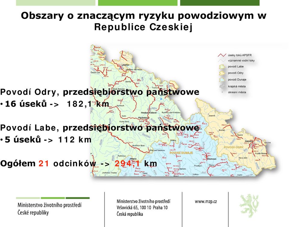 úseků -> 182,1 km Povodí Labe, przedsiębiorstwo