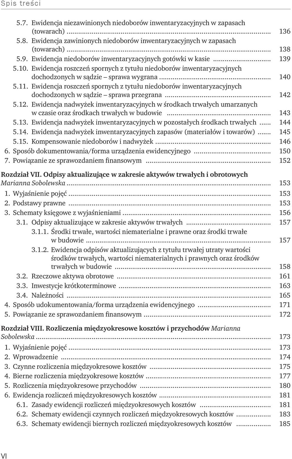 Ewidencja roszczeń spornych z tytułu niedoborów inwentaryzacyjnych dochodzonych w sądzie sprawa przegrana... 142 5.12.