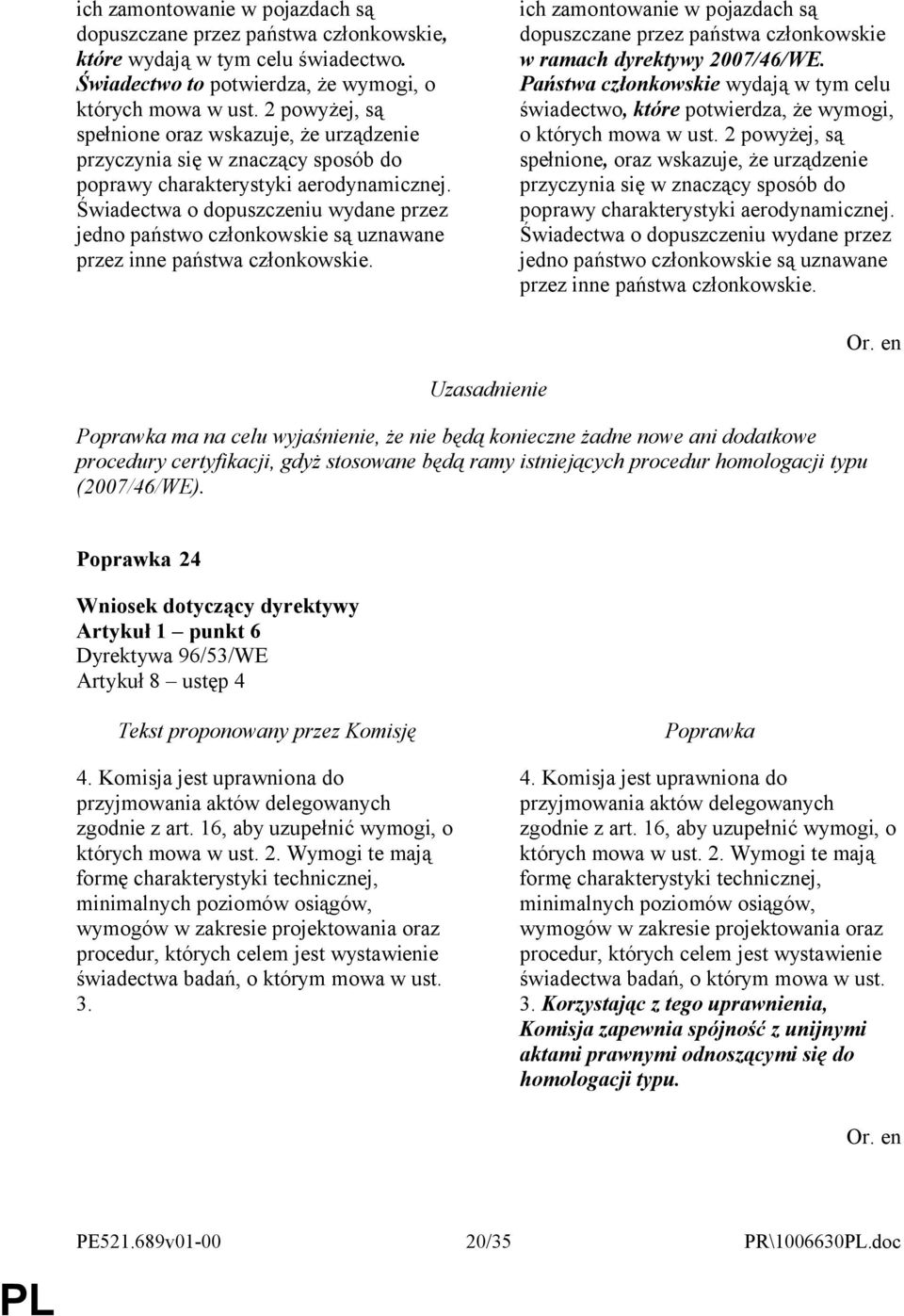 Świadectwa o dopuszczeniu wydane przez jedno państwo członkowskie są uznawane przez inne państwa członkowskie.