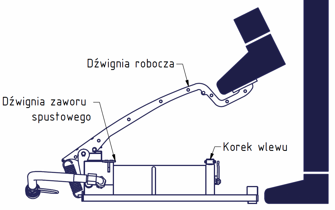 4. OBSŁUGA 4.1. PRZYGOTOWANIE URZĄDZENIA DO PRACY Przed przystąpieniem do właściwej pracy należy poluzować korek wlewu oleju o ok. 1 obrót, celem wyrównania ciśnienia w zbiorniku oleju podczas pracy.