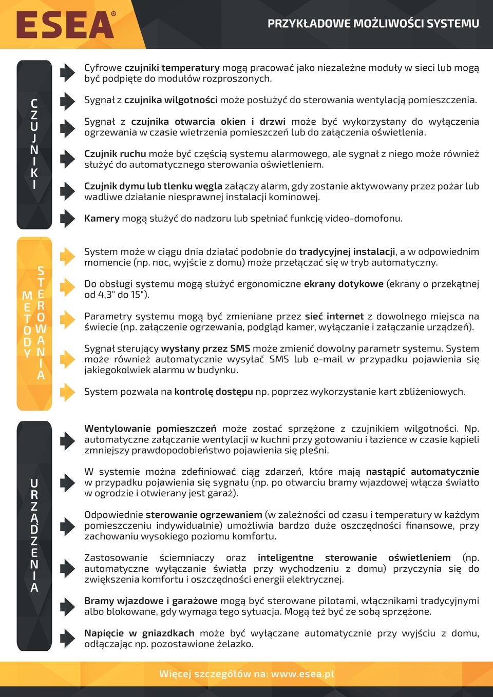 Czujnik ruchu może być częścią systemu alarmowego, ale sygnał z niego może również służyć do automatycznego sterowania oświetleniem.