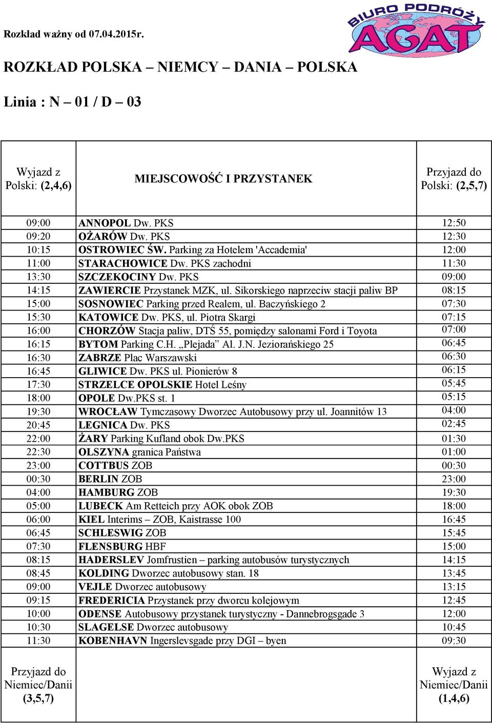 PKS 09:00 ZAWIERCIE Przystanek MZK, ul.