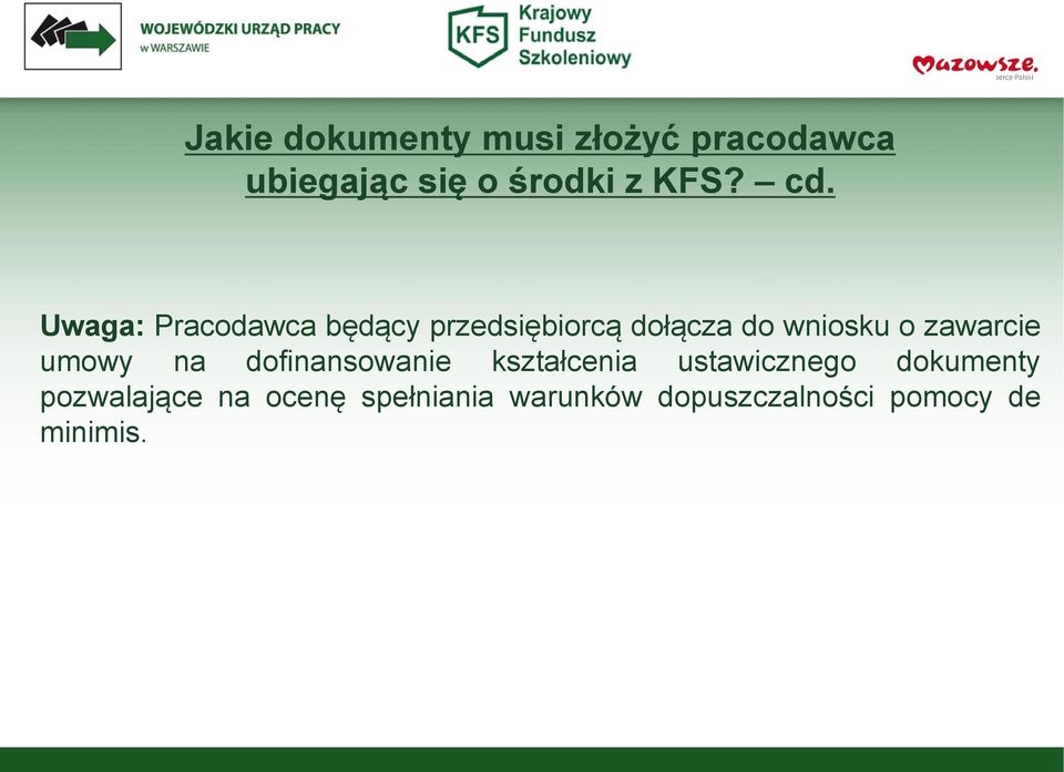 zawarcie umowy na dofinansowanie kształcenia ustawicznego dokumenty