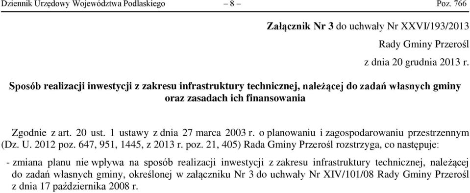 1 ustawy z dnia 27 marca 2003 r. o planowaniu i zagospodarowaniu przestrzennym (Dz. U. 2012 poz.