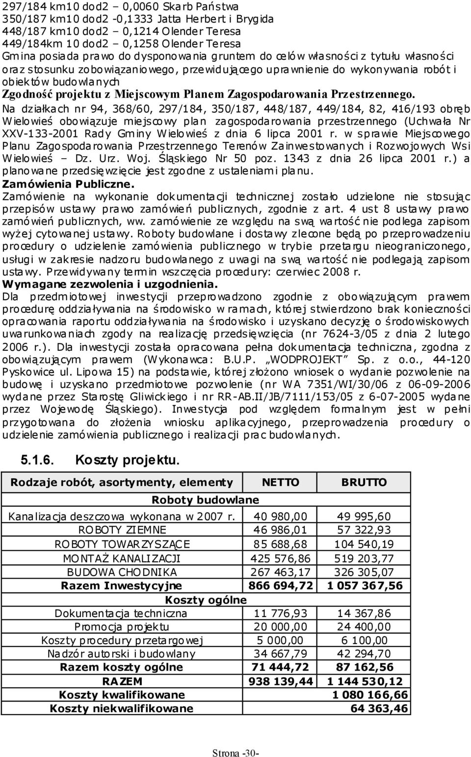 Zagospodarowania Przestrzennego.