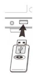 Włóż nośnik pamięci Wciśnij FUNC (29), aby wybrać źródło USB. Włóż nośnik USB do portu USB (14). Dane zapisane na nośniku pamięci zostaną załadowane.