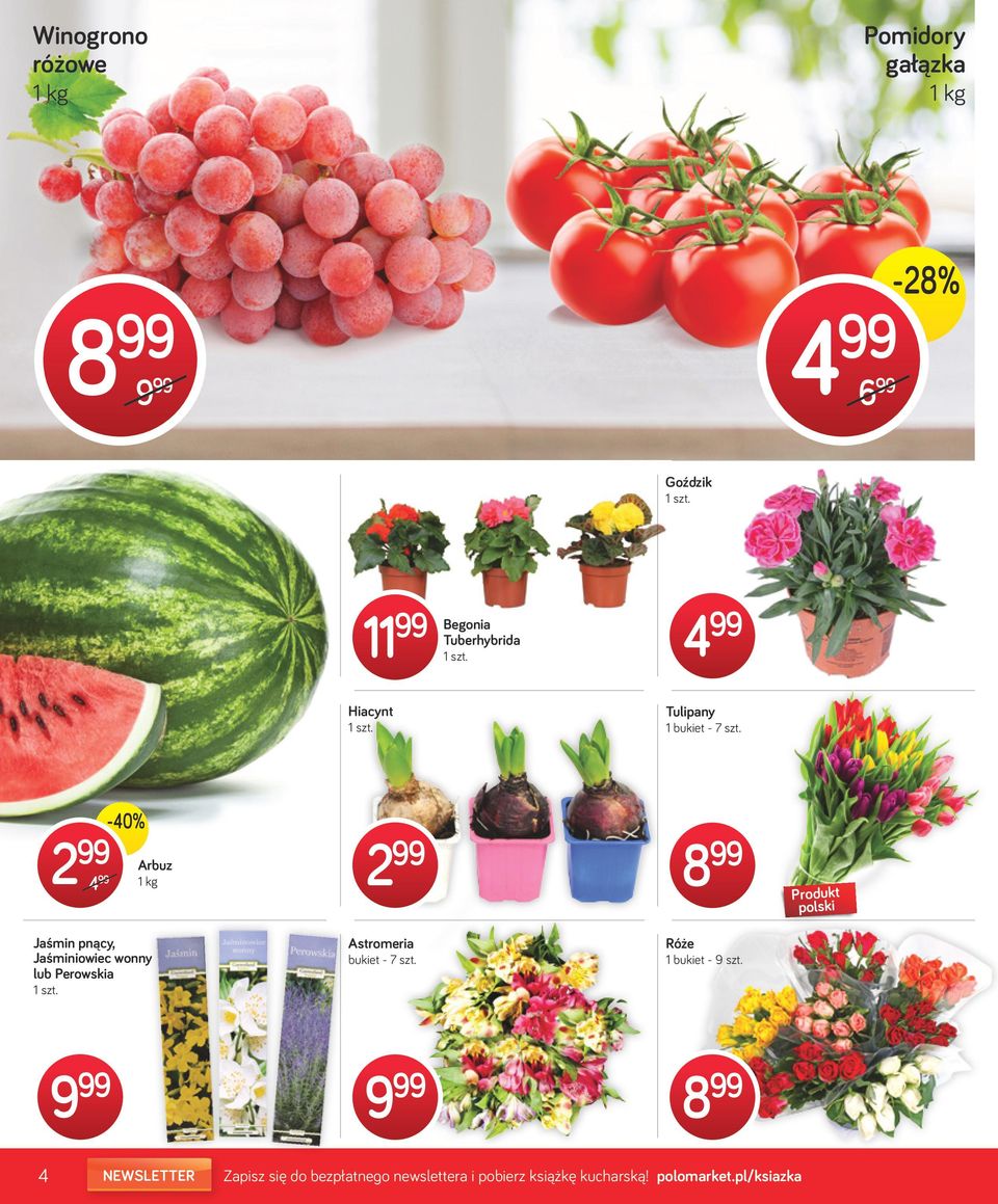 Jaśmin pnący, Jaśminiowiec wonny lub Perowskia 1 szt Astromeria bukiet - 7 szt Róże 1 bukiet