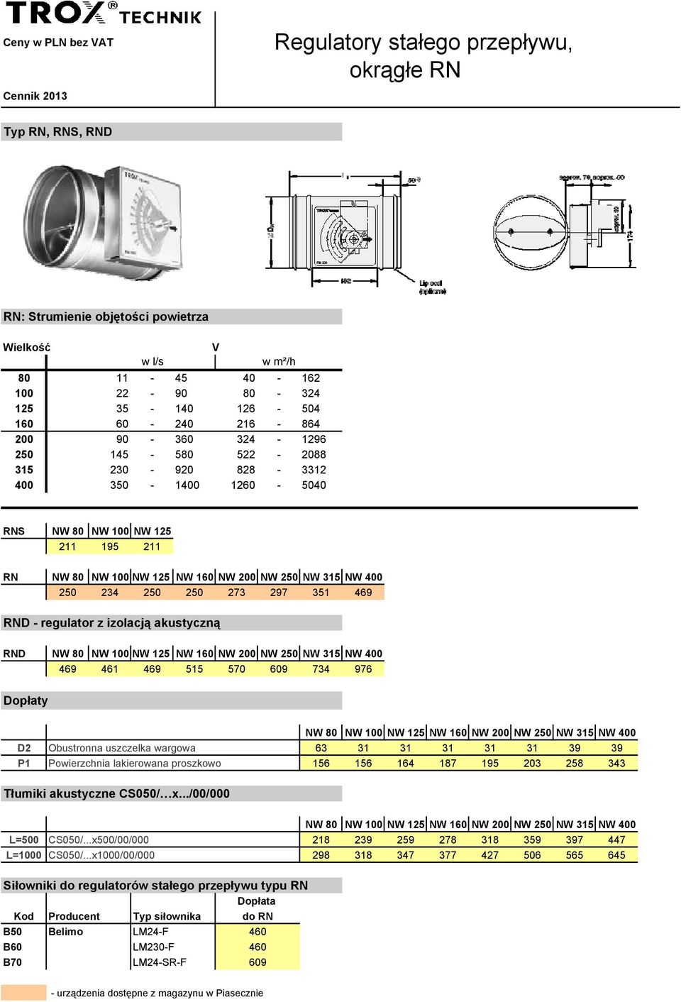 351 469 RND - regulator z izolacją akustyczną RND NW 80 NW 100 NW 125 NW 160 NW 200 NW 250 NW 315 NW 400 469 461 469 515 570 609 734 976 Dopłaty NW 80 NW 100 NW 125 NW 160 NW 200 NW 250 NW 315 NW 400