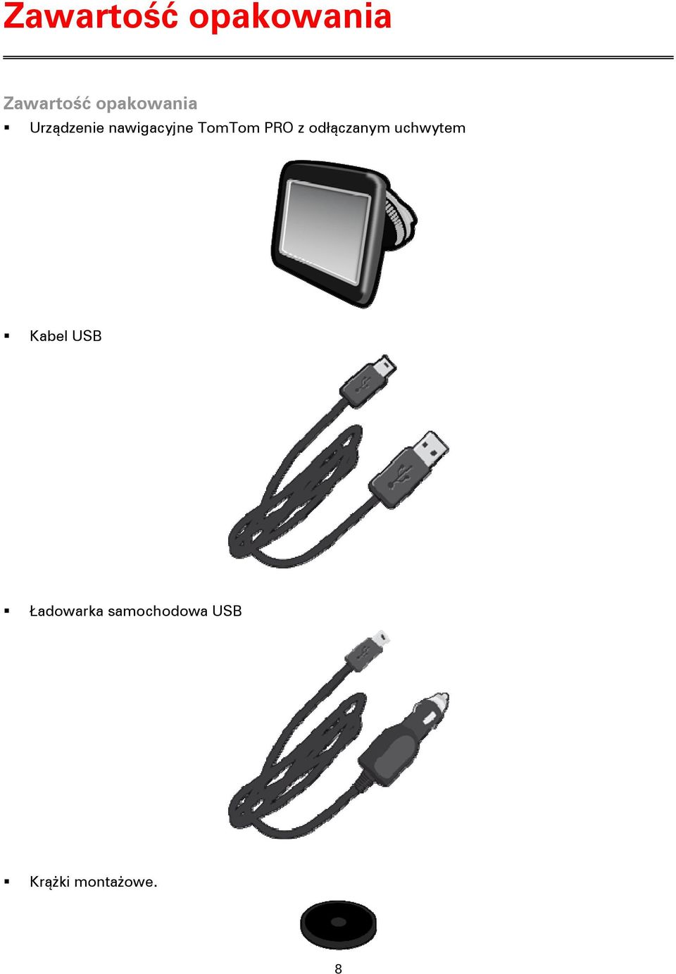 TomTom PRO z odłączanym uchwytem Kabel