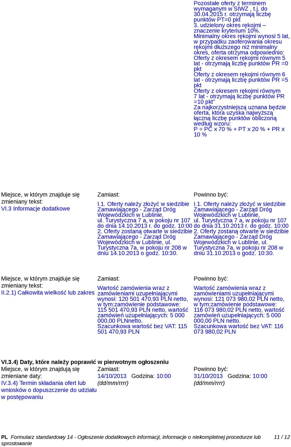 punktów PR =0 pkt Oferty z okresem rękojmi równym 6 lat - otrzymają liczbę punktów PR =5 pkt Oferty z okresem rękojmi równym 7 lat - otrzymają liczbę punktów PR =10 pkt Za najkorzystniejszą uznana