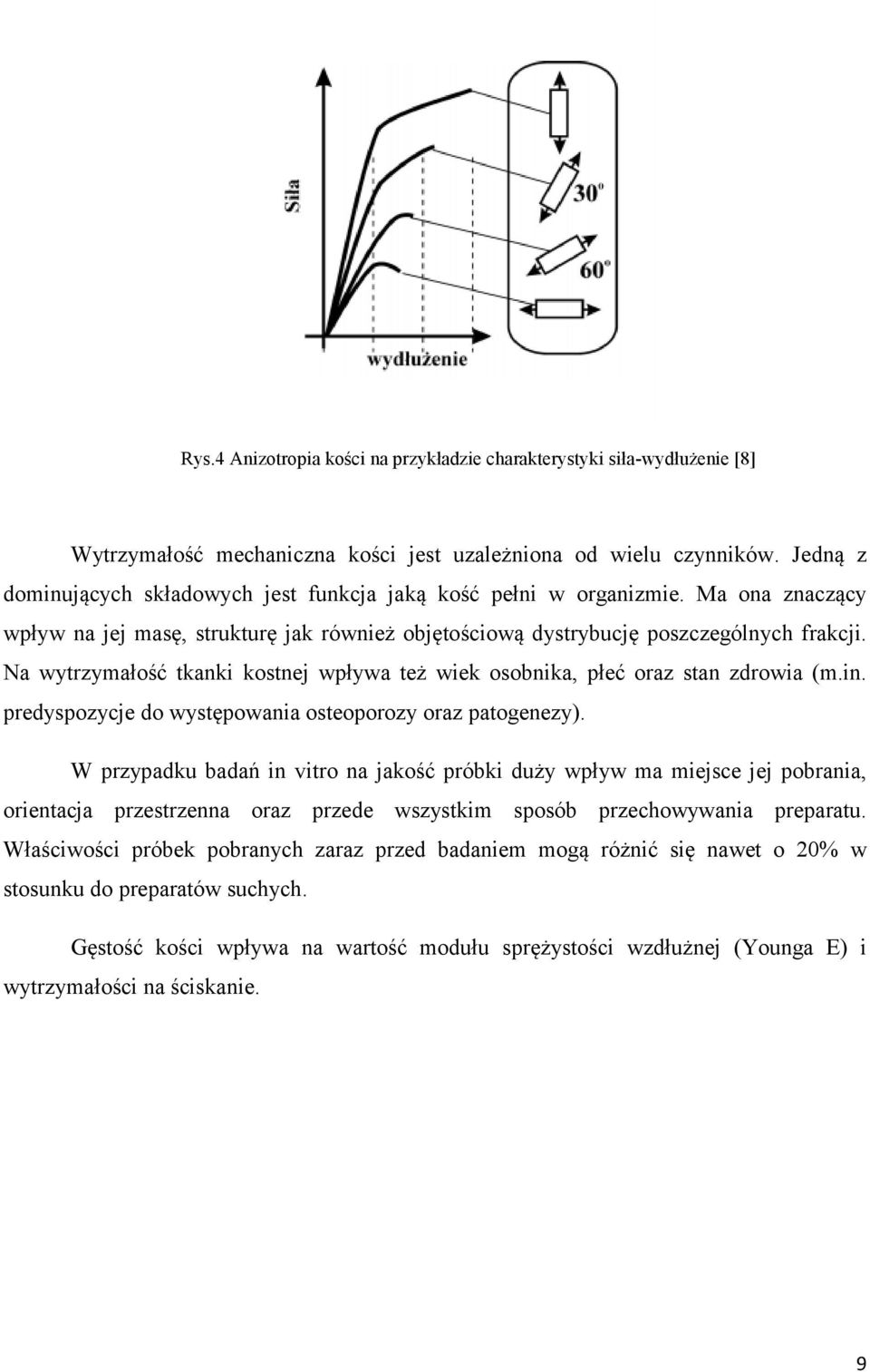 Na wytrzymałość tkanki kostnej wpływa też wiek osobnika, płeć oraz stan zdrowia (m.in. predyspozycje do występowania osteoporozy oraz patogenezy).
