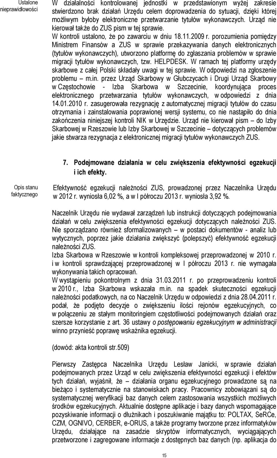 porozumienia pomiędzy Ministrem Finansów a ZUS w sprawie przekazywania danych elektronicznych (tytułów wykonawczych), utworzono platformę do zgłaszania problemów w sprawie migracji tytułów