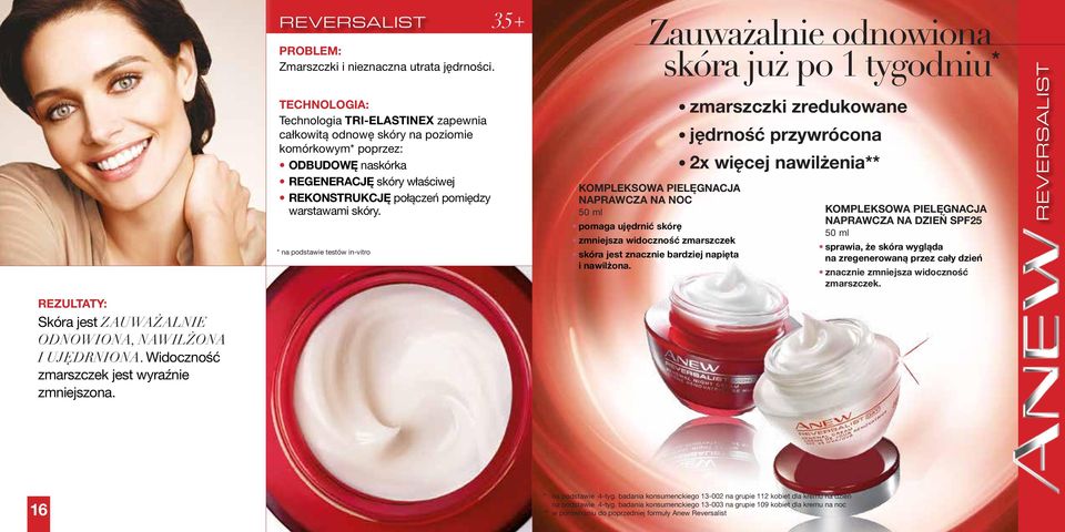 * na podstawie testów in-vitro *na podstawie testów in-vitro Zauważalnie odnowiona skóra już po 1 tygodniu KOMPLEKSOWA PIELĘGNACJA NAPRAWCZA NA NOC 50 ml pomaga ujędrnić skórę zmniejsza widoczność
