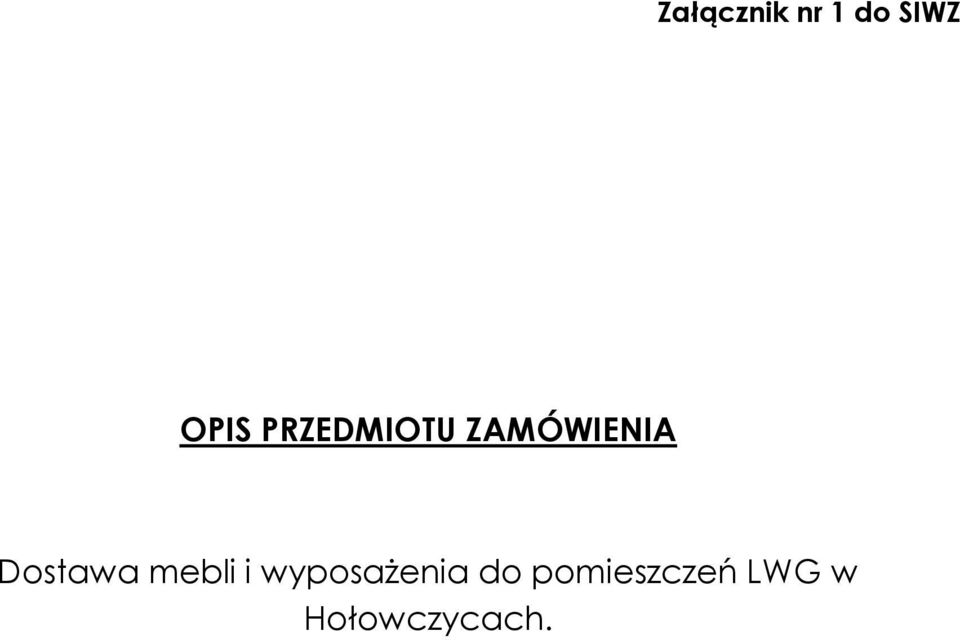 Dostawa mebli i wyposażenia