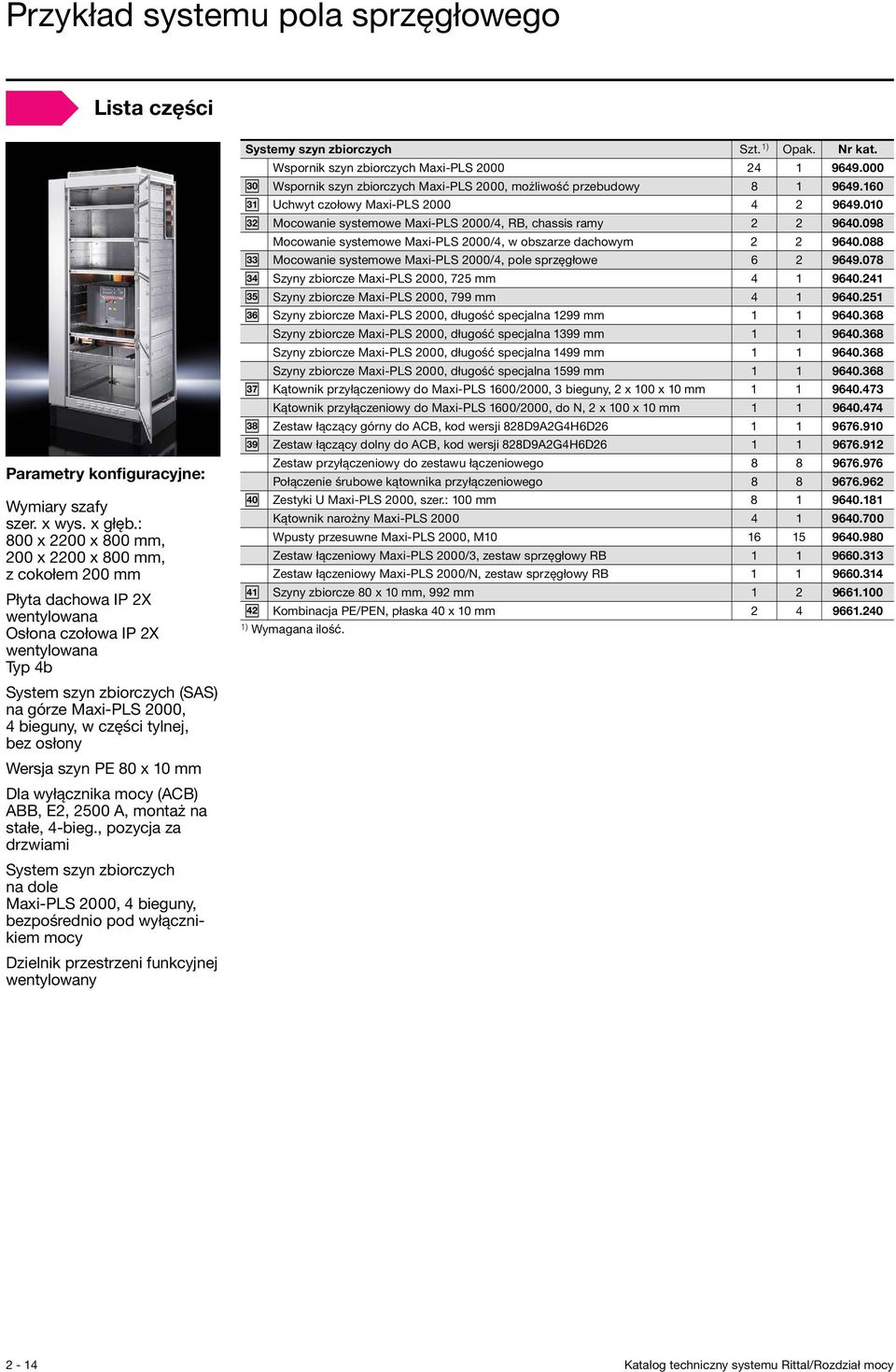 części tylnej, bez osłony Wersja szyn PE 80 x 10 mm Dla wyłącznika mocy (ACB) ABB, E2, 2500 A, montaż na stałe, 4-bieg.