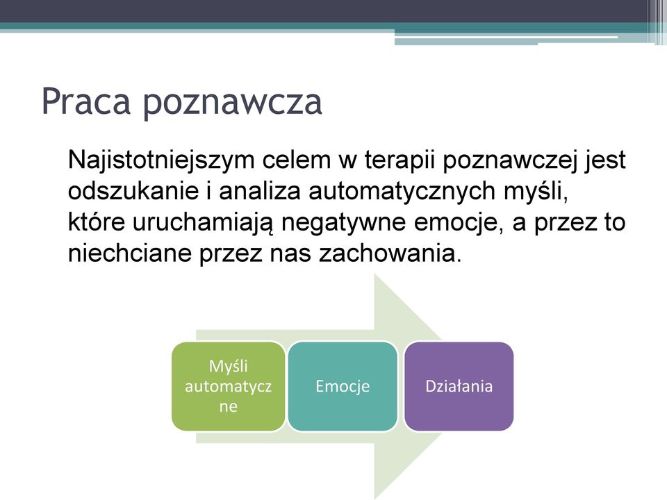 myśli, które uruchamiają negatywne emocje, a przez to