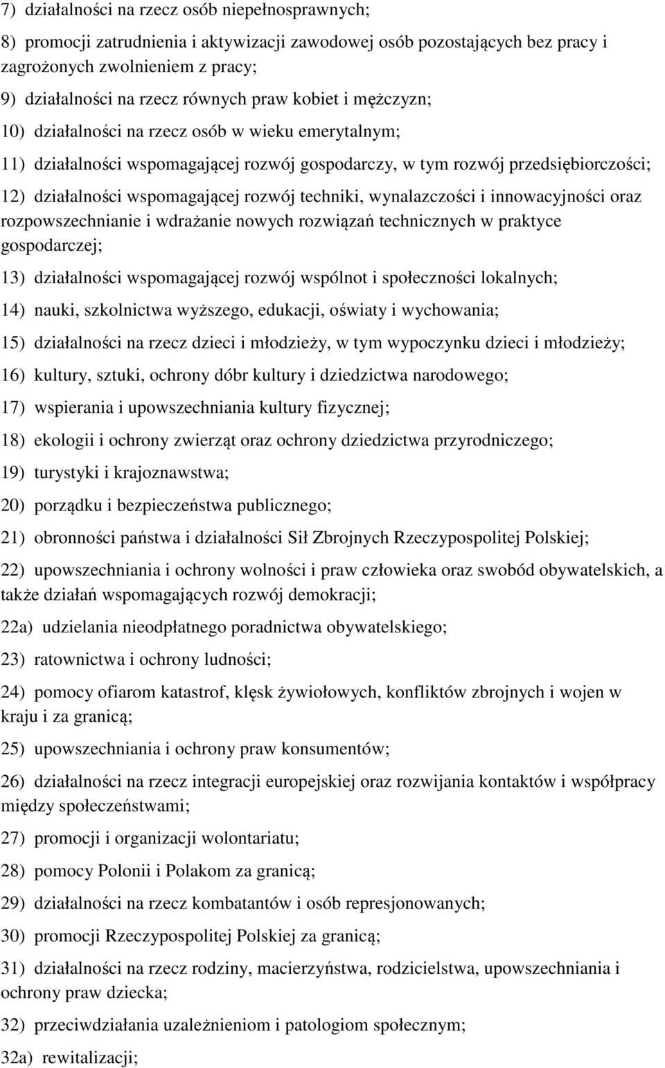 techniki, wynalazczości i innowacyjności oraz rozpowszechnianie i wdrażanie nowych rozwiązań technicznych w praktyce gospodarczej; 13) działalności wspomagającej rozwój wspólnot i społeczności