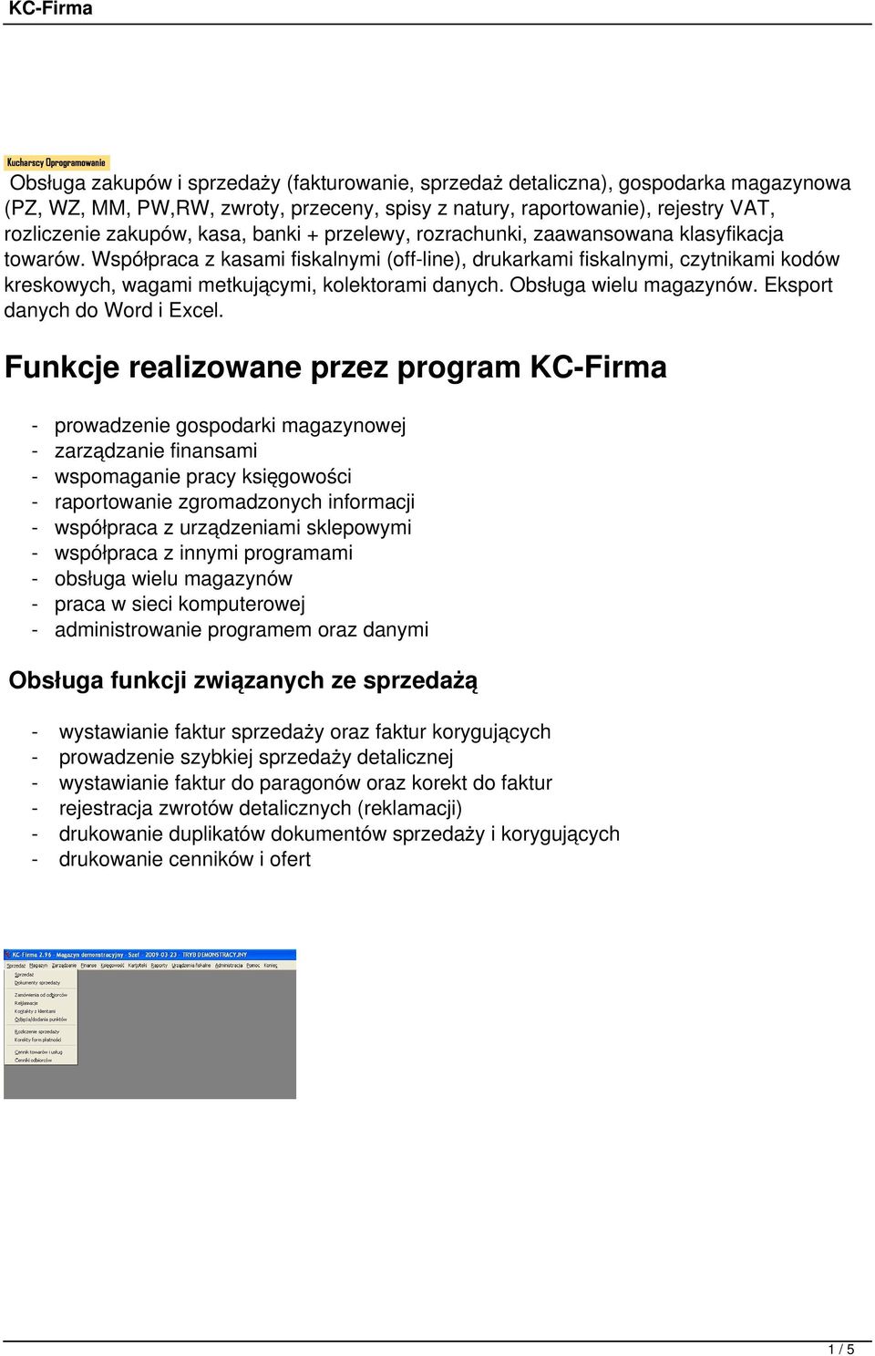Obsługa wielu magazynów. Eksport danych do Word i Excel.