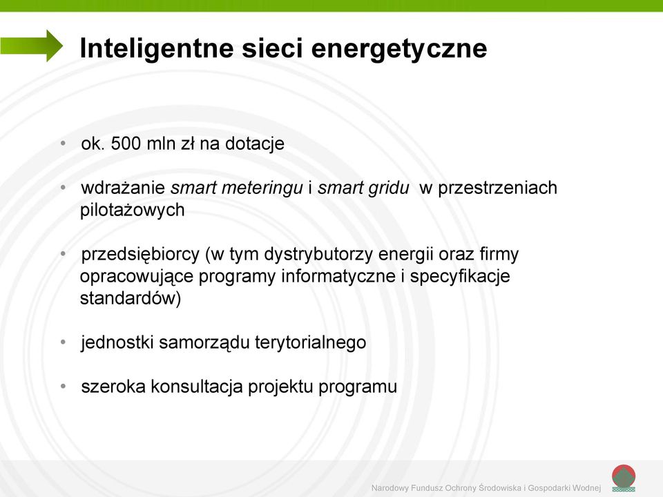 pilotażowych przedsiębiorcy (w tym dystrybutorzy energii oraz firmy