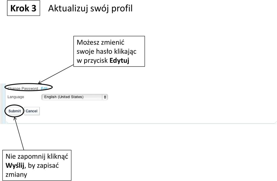 klikając w przycisk Edytuj Nie