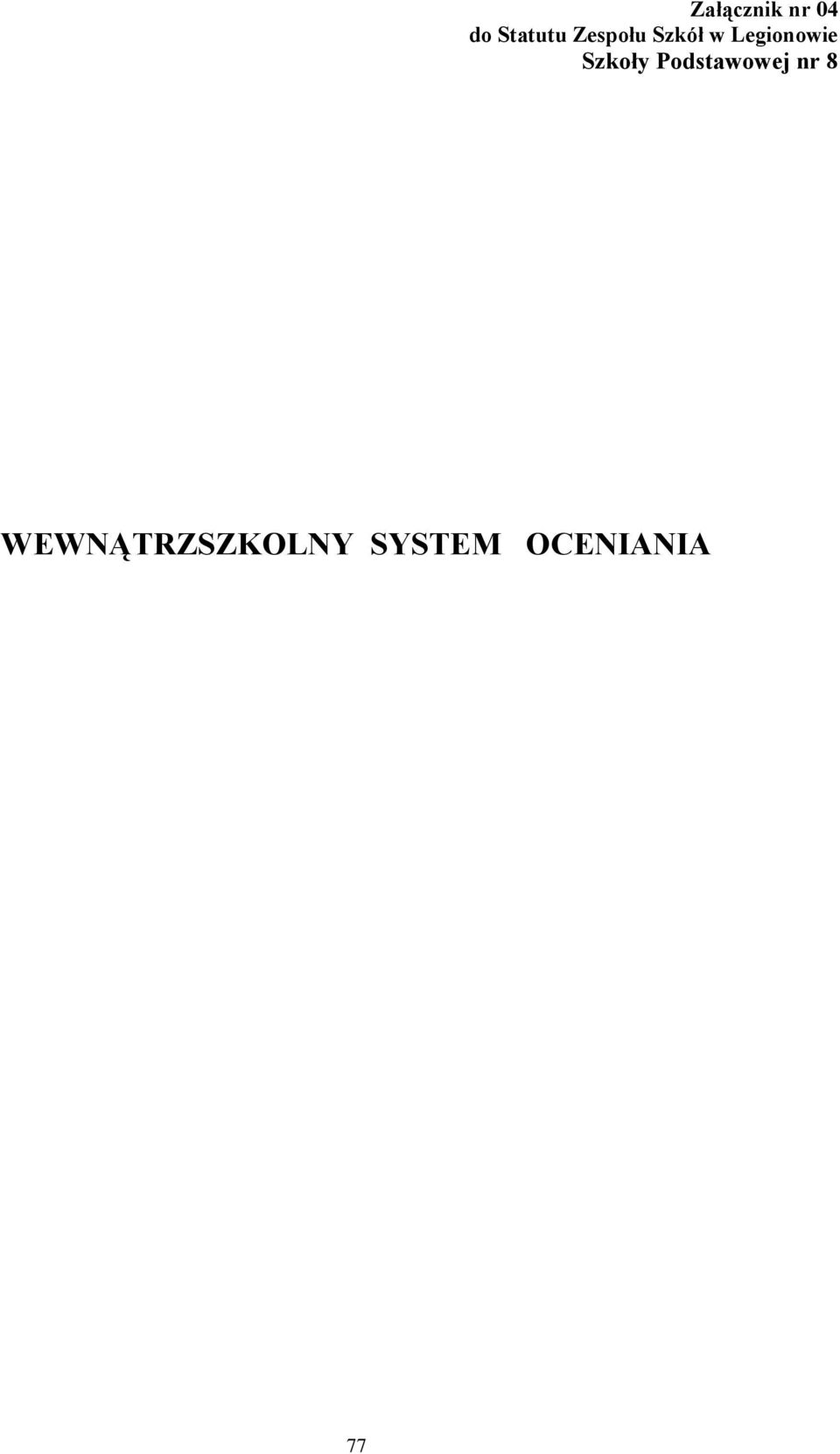 Szkoły Podstawowej nr 8