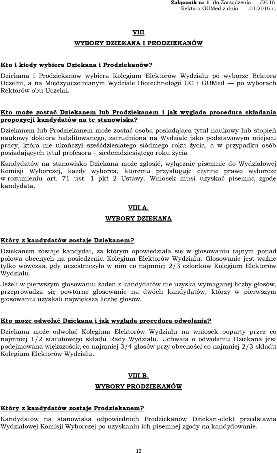 Kto może zostać Dziekanem lub Prodziekanem i jak wygląda procedura składania propozycji kandydatów na te stanowiska?