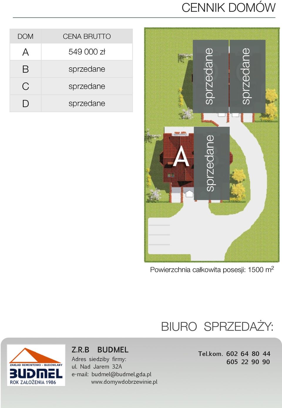 SPRZEDAŻY: Z.R.B Adres siedziby firmy: ul.