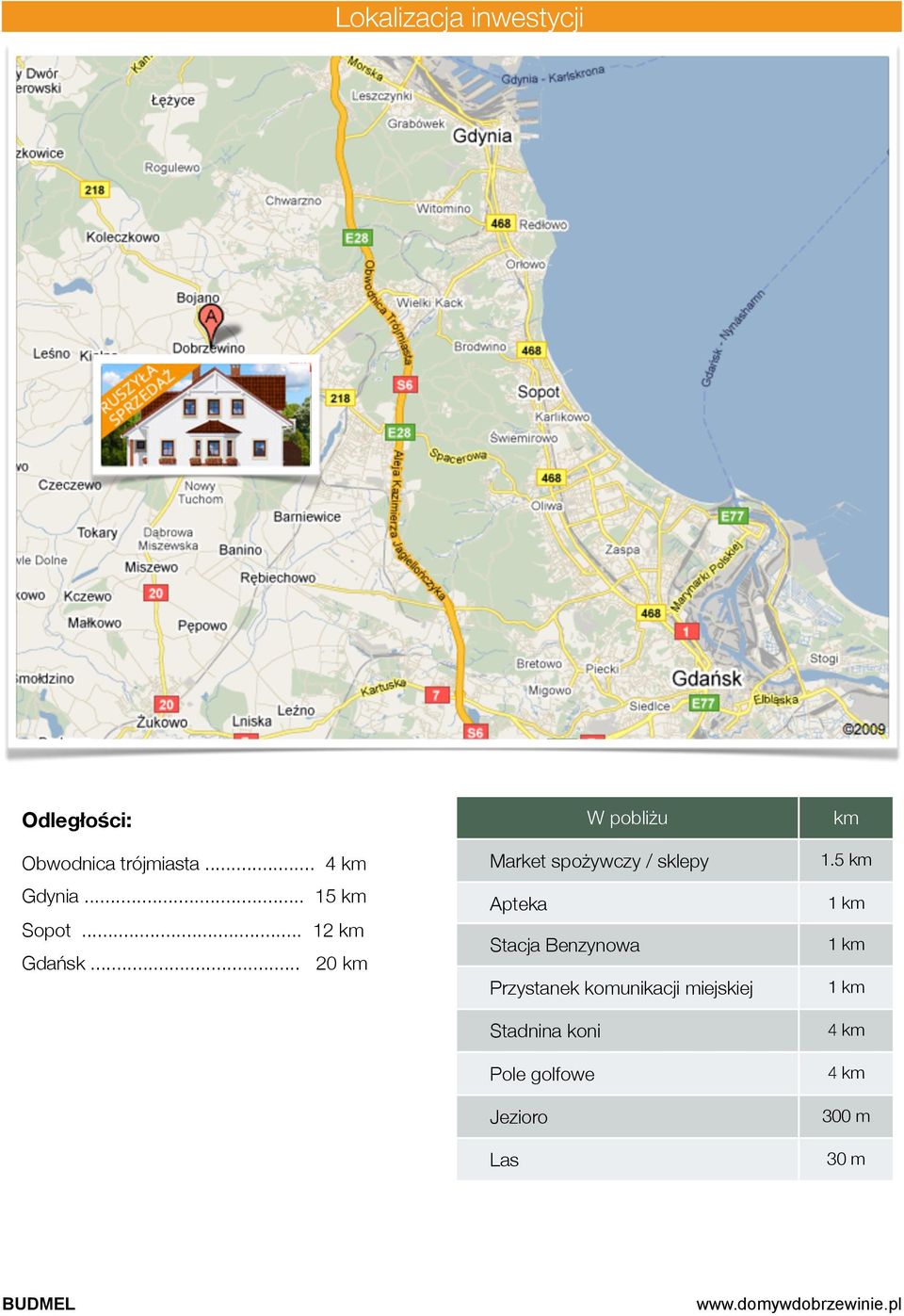 .. 20 km Market spożywczy / sklepy Apteka Stacja Benzynowa Przystanek