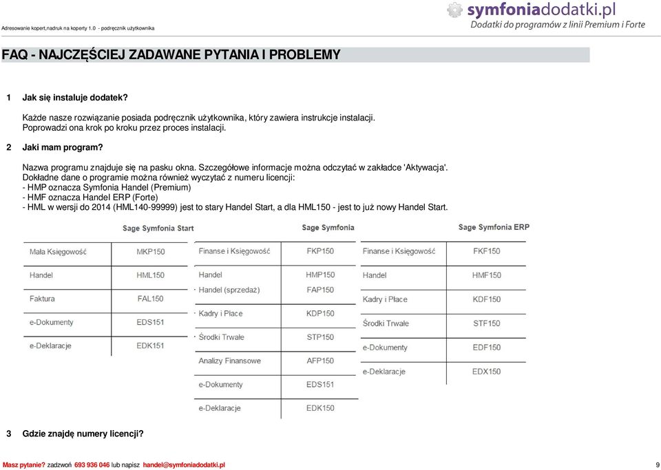 Szczegó owe informacje mo na odczyta w zak adce 'Aktywacja'.