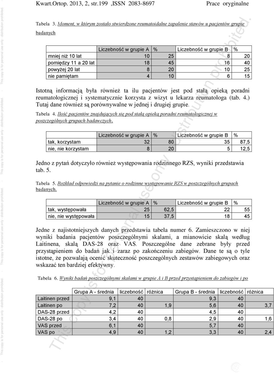 16 40 powyżej 20 lat 8 20 10 25 nie pamiętam 4 10 6 15 Istotną informacją była również ta ilu pacjentów jest pod stałą opieką poradni reumatologicznej i systematycznie korzysta z wizyt u lekarza