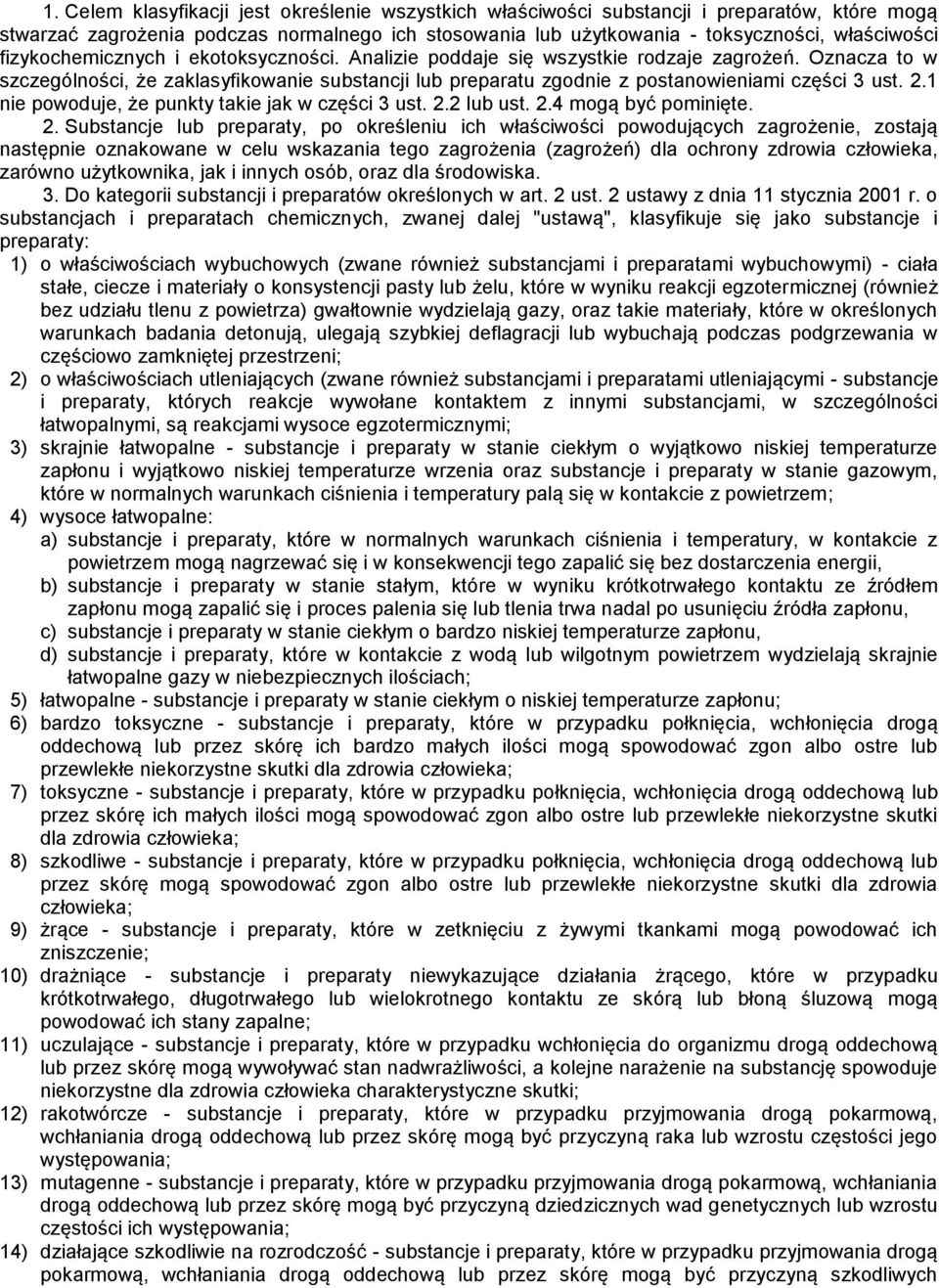 2.1 nie powoduje, że punkty takie jak w części 3 ust. 2.
