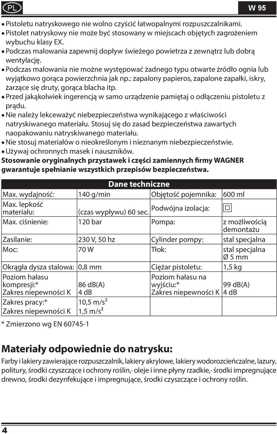 : zapalony papieros, zapalone zapałki, iskry, żarzące się druty, gorąca blacha itp. Przed jakąkolwiek ingerencją w samo urządzenie pamiętaj o odłączeniu pistoletu z prądu.