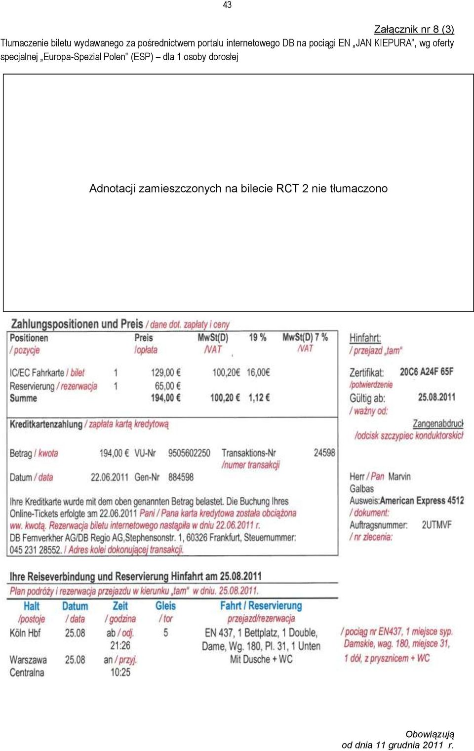 KIEPURA, wg oferty specjalnej Europa-Spezial Polen (ESP) dla