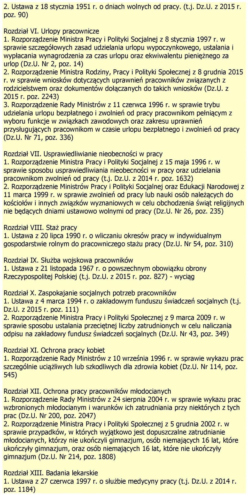 Rozporządzenie Ministra Rodziny, Pracy i Polityki Społecznej z 8 grudnia 2015 r.