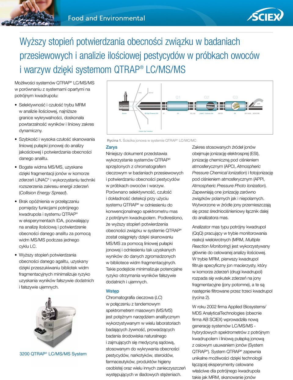 wyników i liniowy zakres dynamiczny.