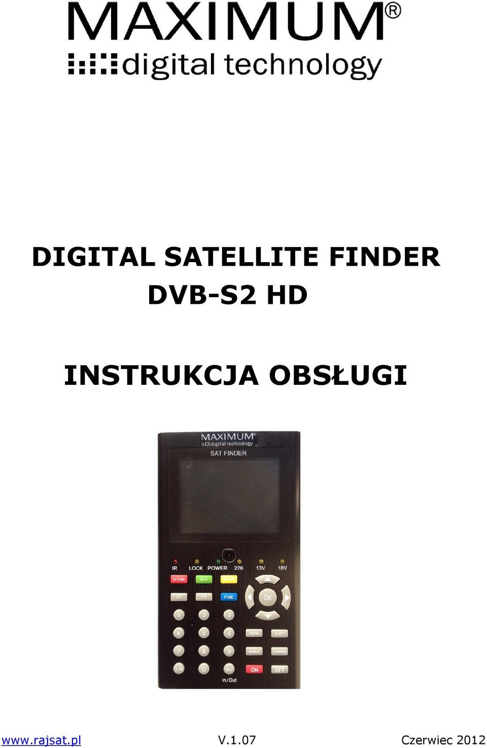 INSTRUKCJA OBSŁUGI