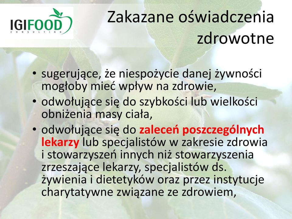 poszczególnych lekarzy lub specjalistów w zakresie zdrowia i stowarzyszeo innych niż stowarzyszenia