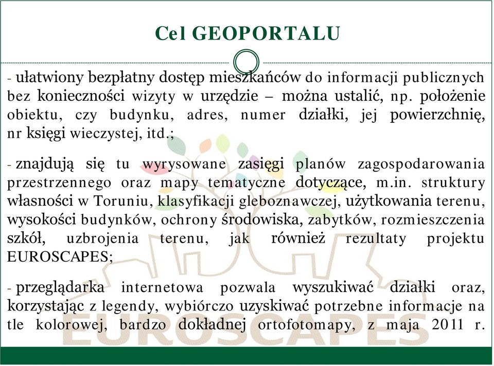 ; - znajdują się tu wyrysowane zasięgi planów zagospodarowania przestrzennego oraz mapy tematyczne dotyczące, m.in.