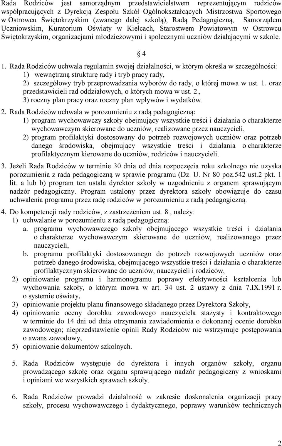działającymi w szkole. 4 1.