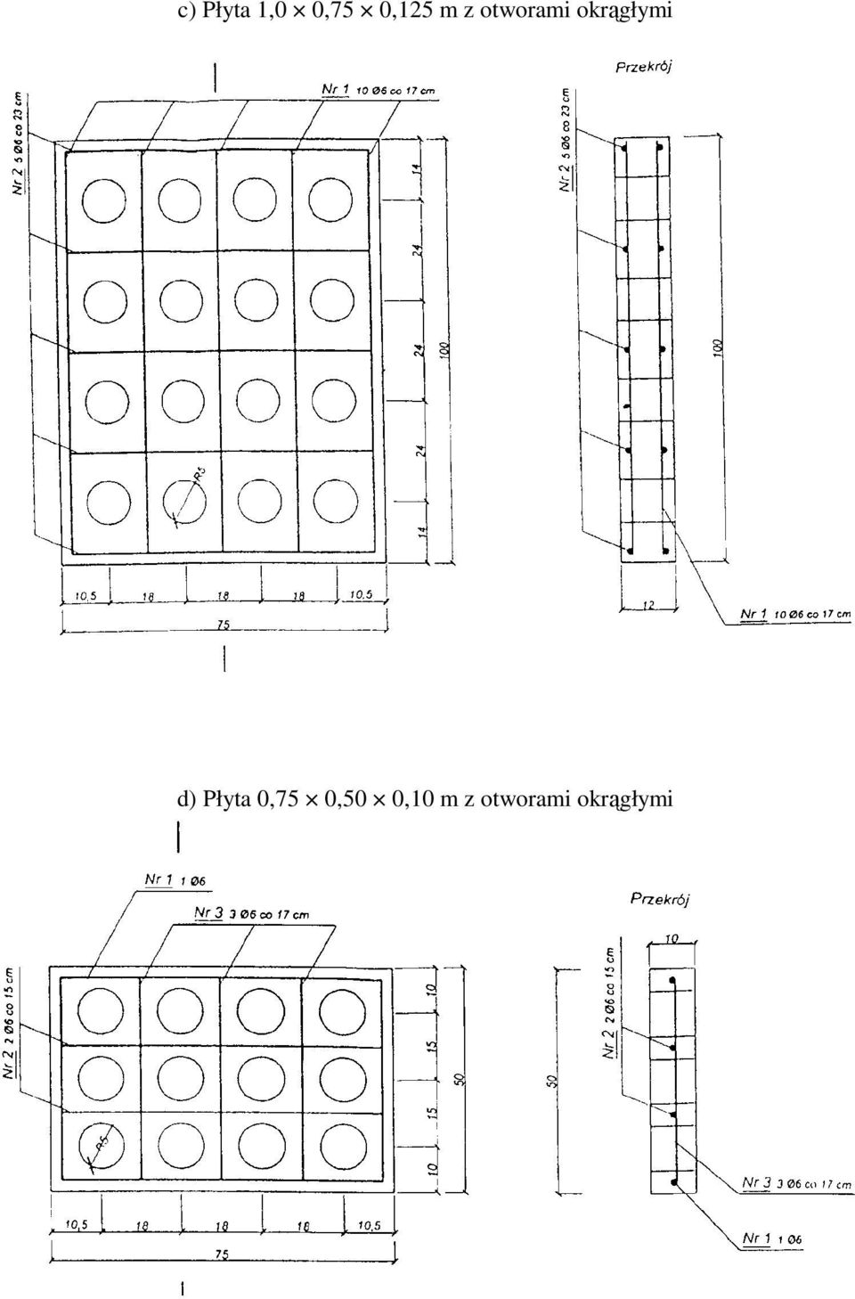 d) Płyta 0,75 0,50 0,10