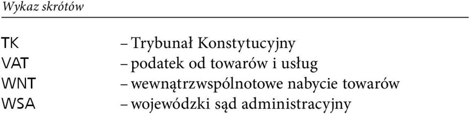 towarów i usług wewnątrzwspólnotowe