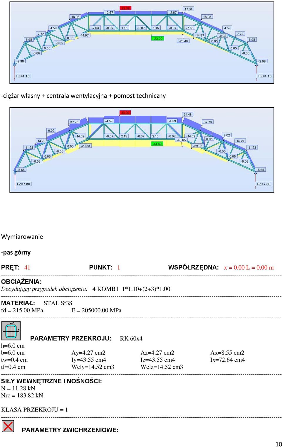 0 cm b=6.0 cm Ay=4.27 cm2 Az=4.27 cm2 Ax=8.55 cm2 tw=0.4 cm Iy=43.55 cm4 Iz=43.