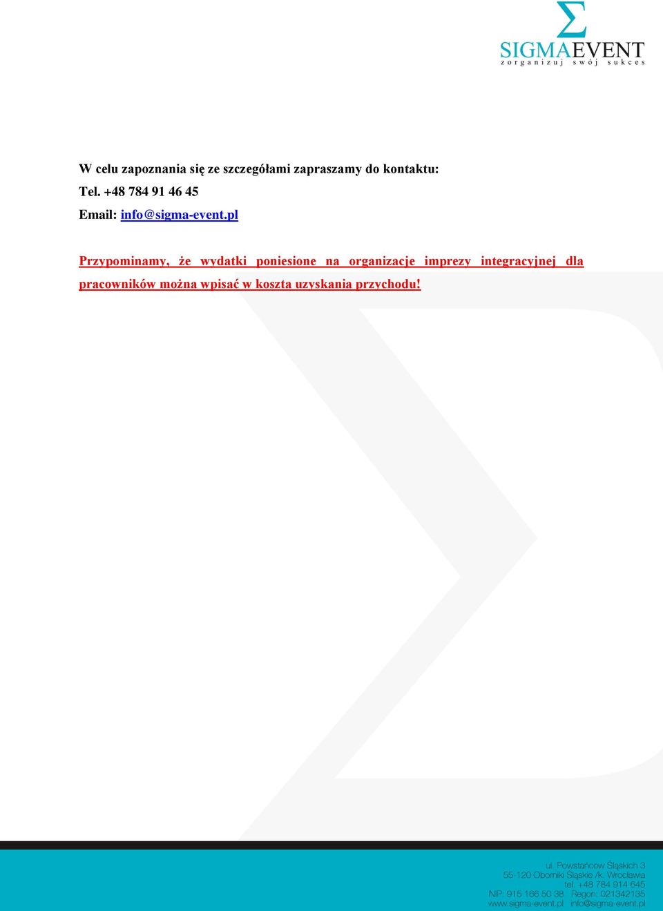 pl Przypominamy, że wydatki poniesione na organizacje