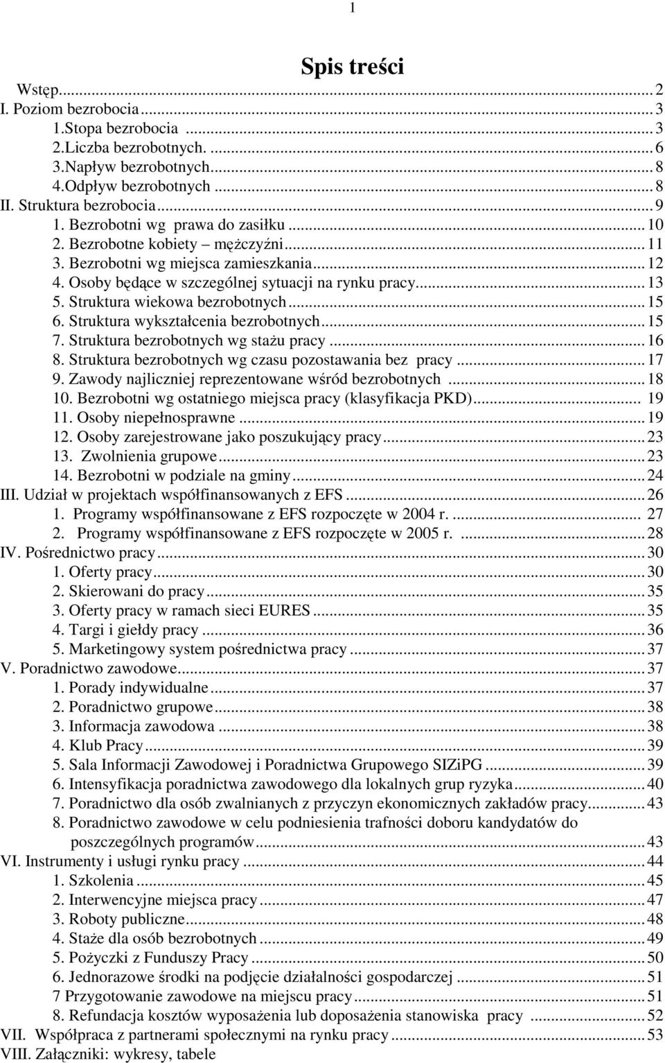 Struktura wiekowa bezrobotnych... 15 6. Struktura wykształcenia bezrobotnych... 15 7. Struktura bezrobotnych wg staŝu pracy... 16 8. Struktura bezrobotnych wg czasu pozostawania bez pracy... 17 9.