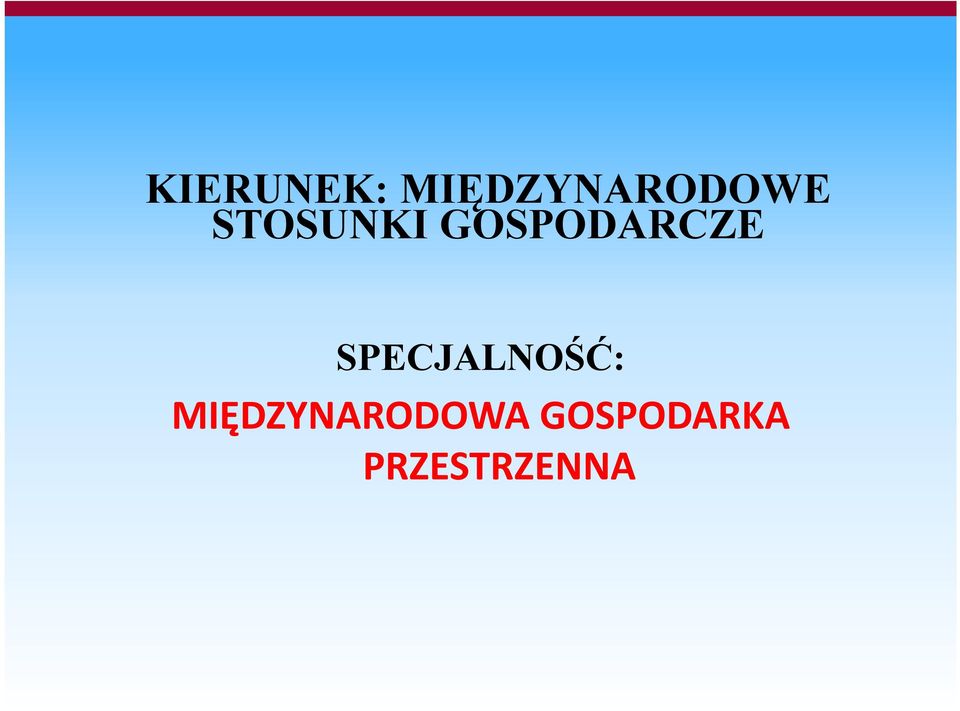 SPECJALNOŚĆ: