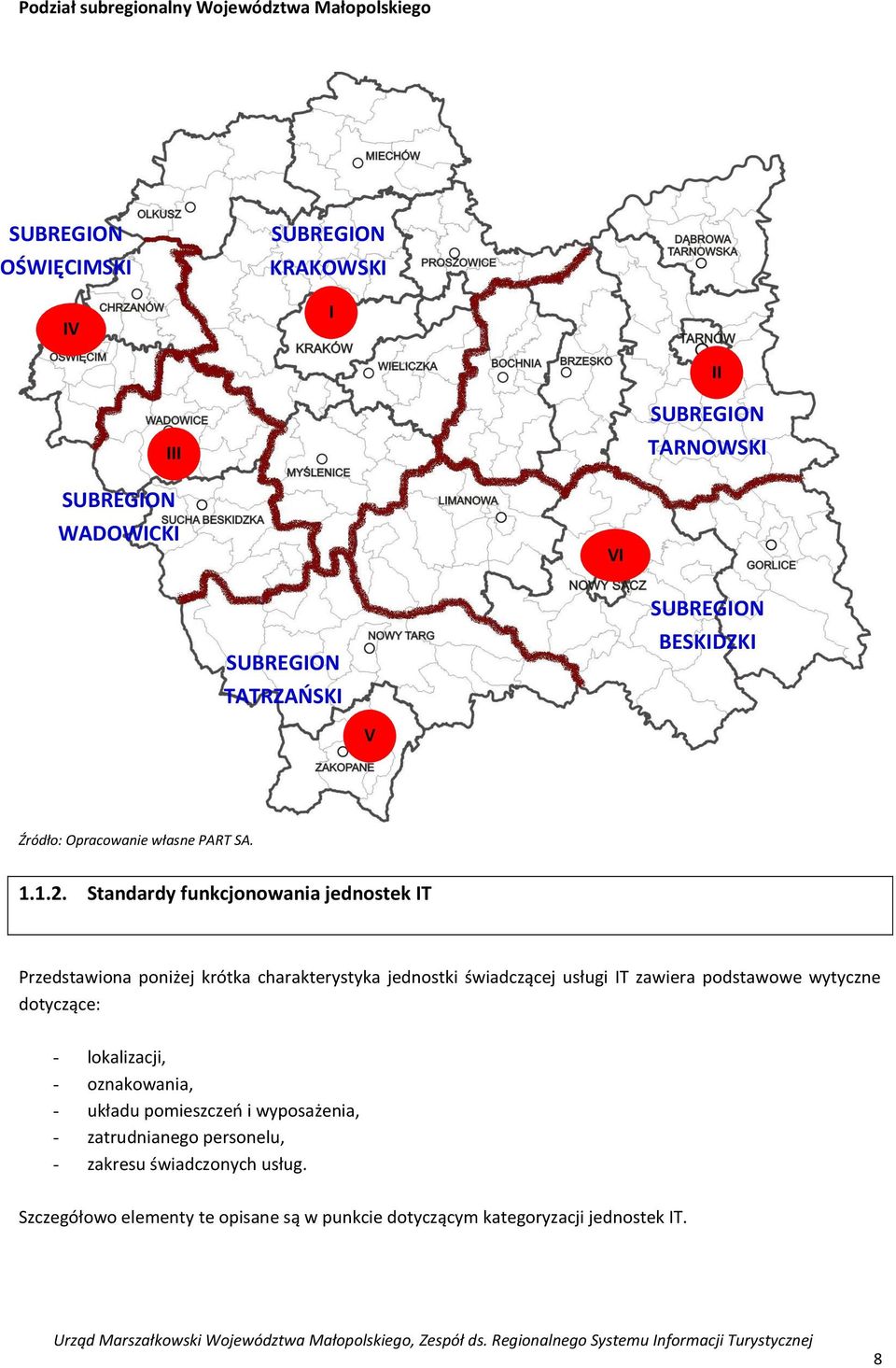 Standardy funkcjonowania jednostek IT Przedstawiona poniżej krótka charakterystyka jednostki świadczącej usługi IT zawiera podstawowe wytyczne