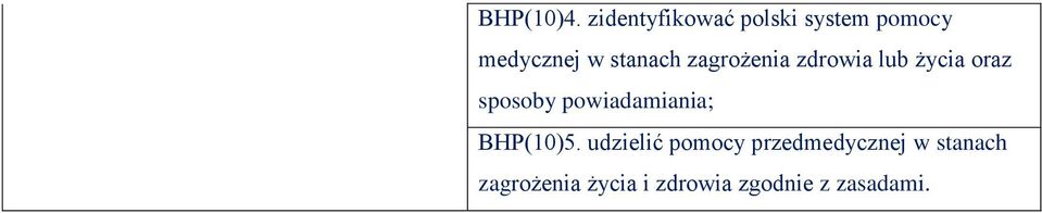 stanach zagrożenia zdrowia lub życia oraz sposoby