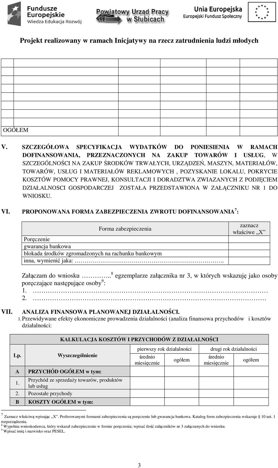 USŁUG I MATERIAŁÓW REKLAMOWYCH, POZYSKANIE LOKALU, POKRYCIE KOSZTÓW POMOCY PRAWNEJ, KONSULTACJI I DORADZTWA ZWIAZANYCH Z PODJĘCIEM DZIAŁALNOSCI GOSPODARCZEJ ZOSTAŁA PRZEDSTAWIONA W ZAŁĄCZNIKU NR 1 DO
