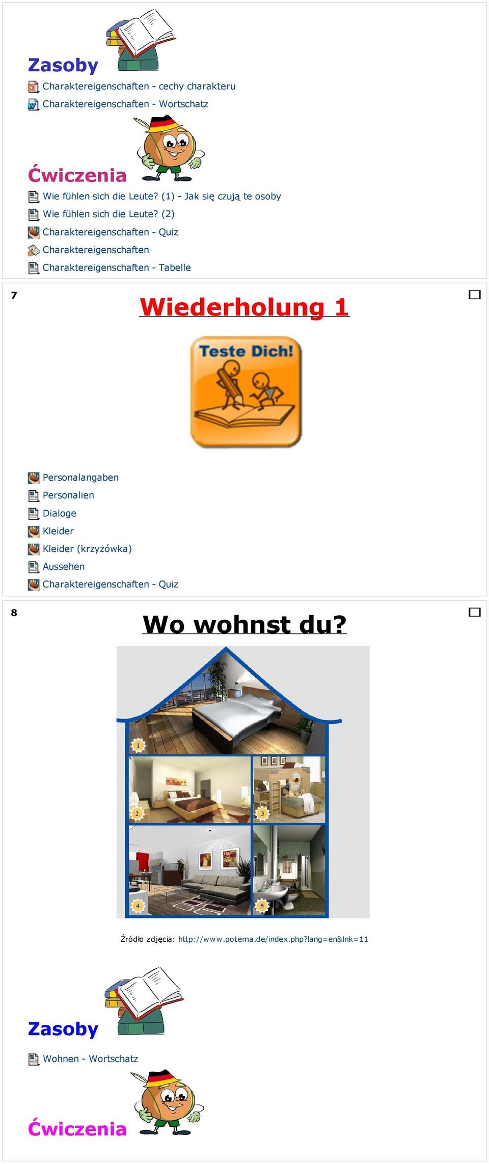 (2) Charaktereigenschaften - Quiz Charaktereigenschaften Charaktereigenschaften - Tabelle 7 Wiederholung 1